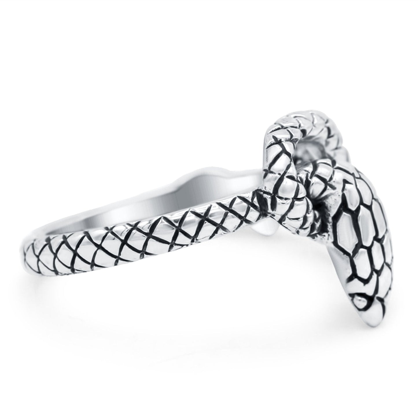 Snake Ring Oxidized Band (14mm)