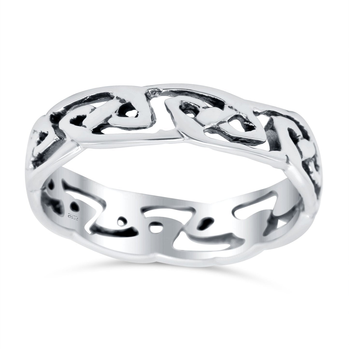 Celtic Ring Oxidized Band (5mm)