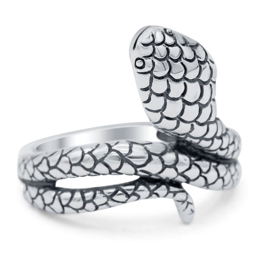 Snake Oxidized Band Thumb Ring (21mm)