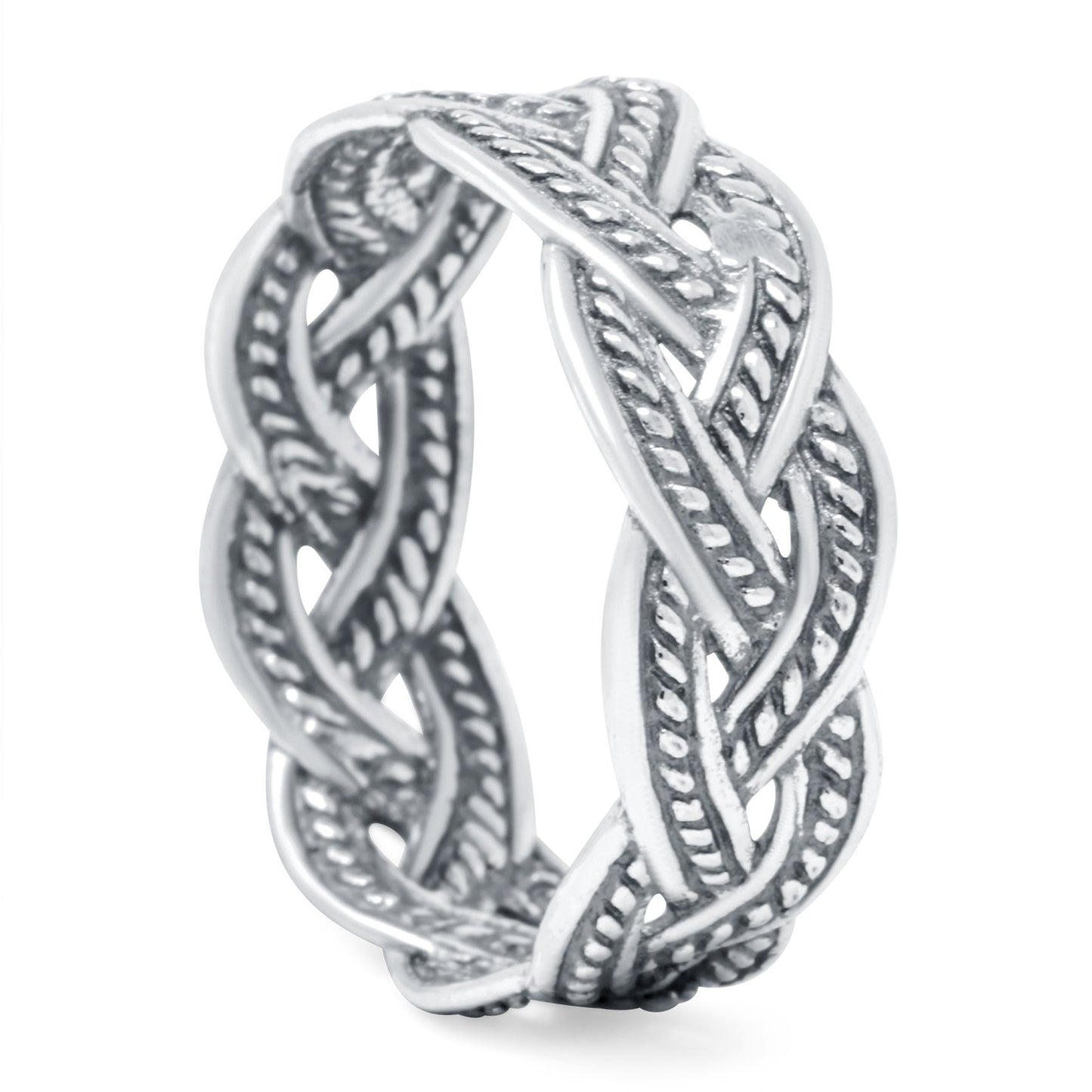 Braid Band Oxidized Ring (6mm)