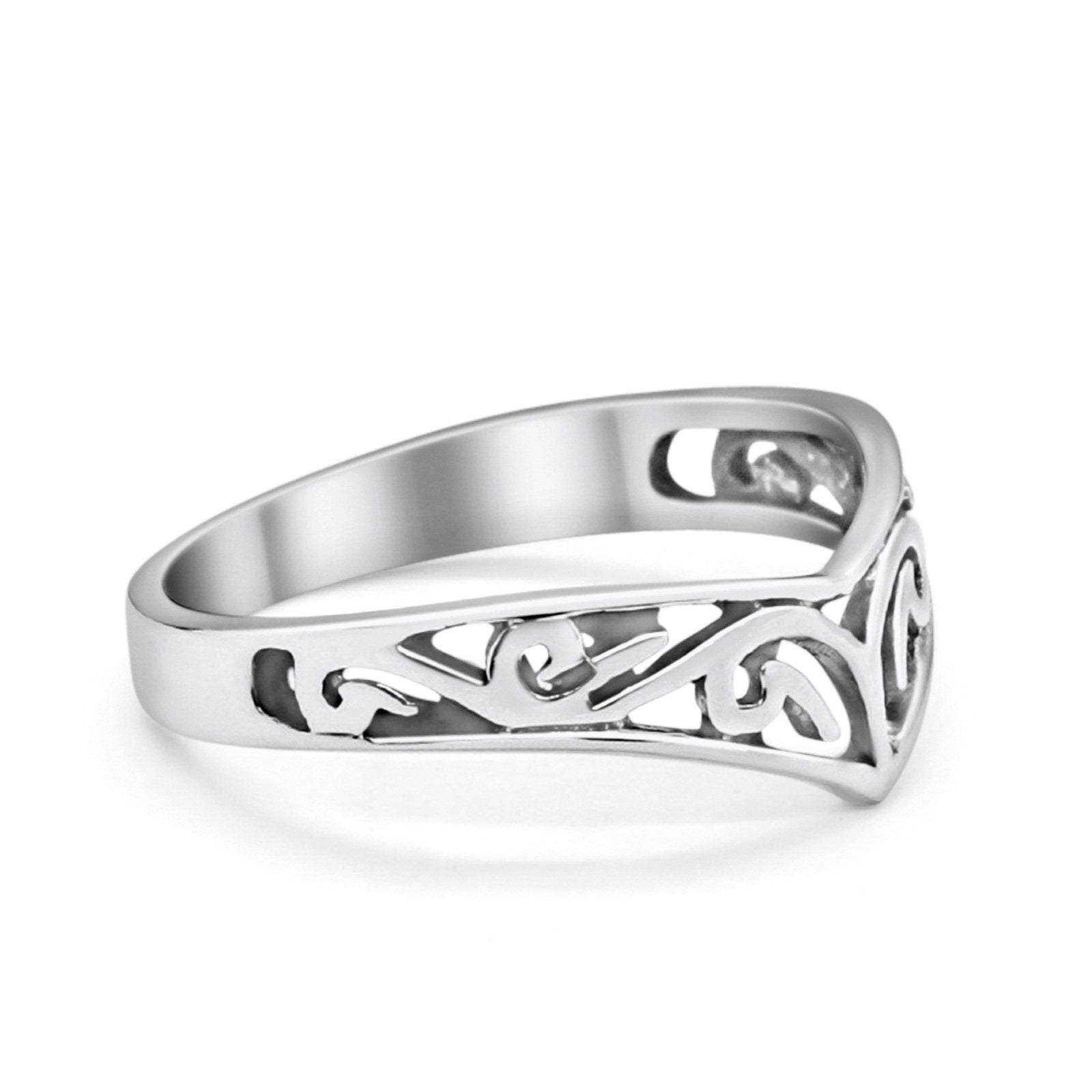 Filigree V-Shaped Ring