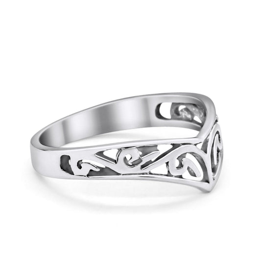 Filigree V-Shaped Ring