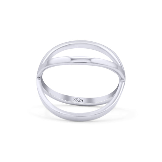 Criss Cross Ring Oxidized Band Thumb Ring (19mm)