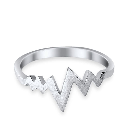 Heart Beat Lifeline Band Ring