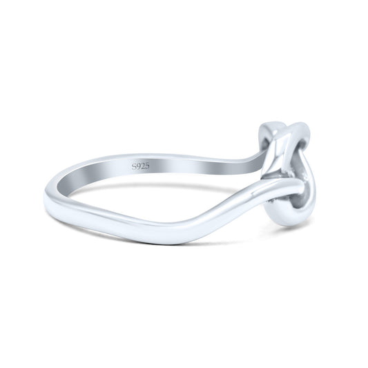 Plain Classical Celtic Love Knot Ring Oxidized Band Thumb Ring (8mm)