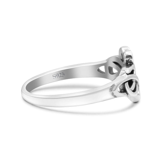 Celtic Knot Filigree Infinity Ring Oxidized Band Thumb Ring (9mm)
