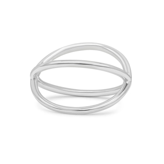 Infinity Plain X Crisscross Ring Band  9mm(0.35)