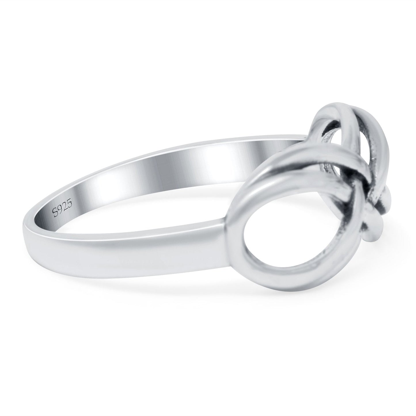 Infinity Band Oxidized Ring  (8mm)