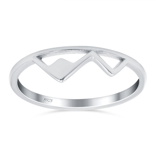 Mountains Ring Oxidized Band (4.5mm)