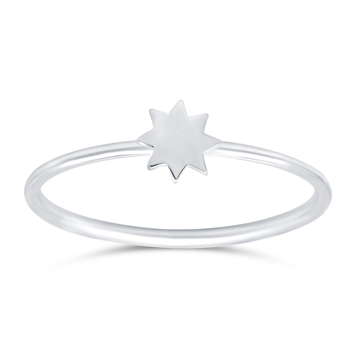 Star Oxidized Band Thumb Ring (4mm)