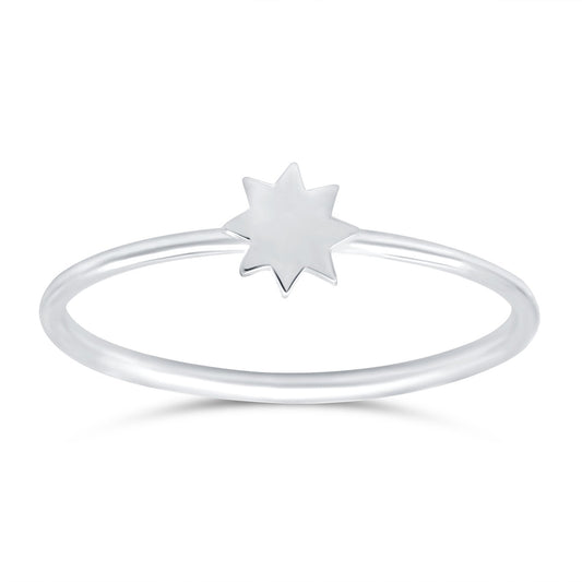 Star Oxidized Band Thumb Ring (4mm)