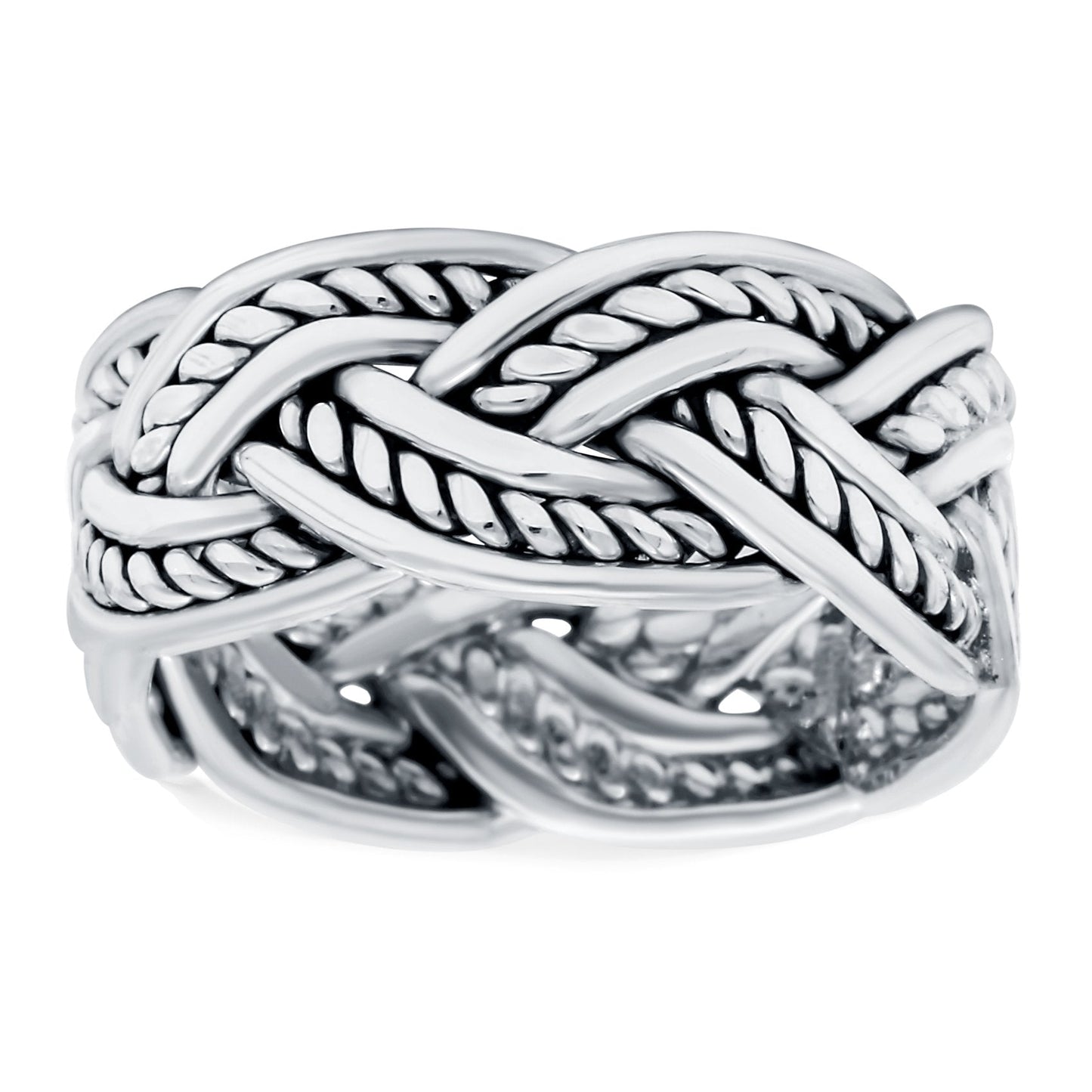 Braided Ring Oxidized Band (9mm)