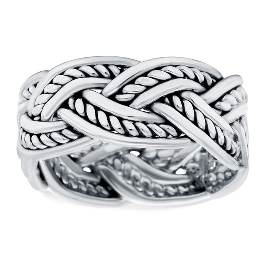 Braided Ring Oxidized Band (9mm)