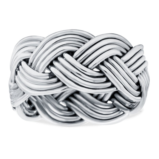 Celtic Braided Ring Oxidized Band (10mm)