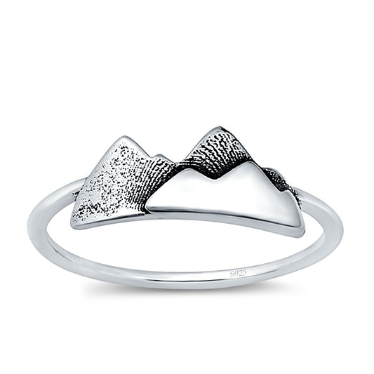 Minimalist Trendy Snow Mountains Fashion Band Thumb Ring