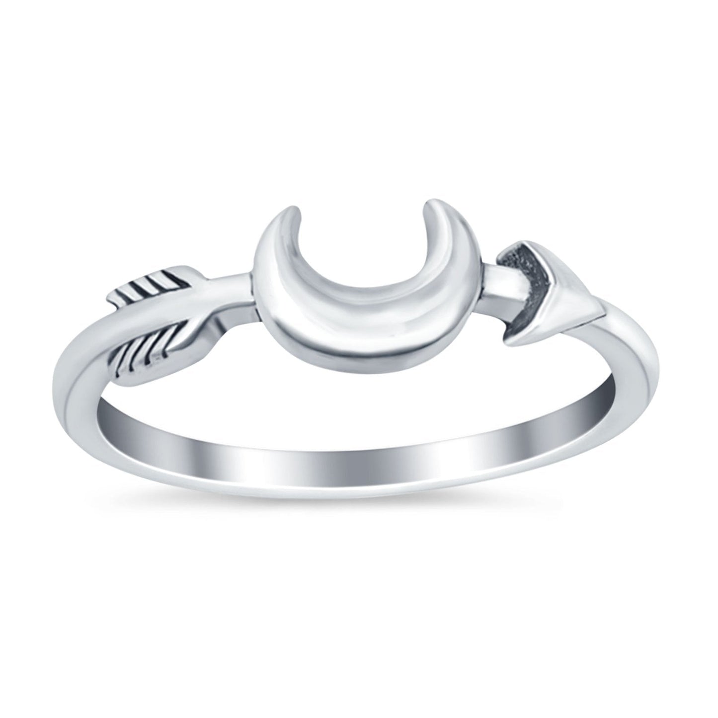 Moon and Arrow Ring