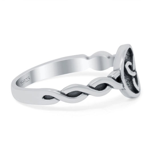 Triquetra Band Oxidized Ring  (9mm)