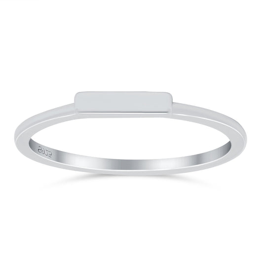 Bar Band Oxidized Ring  (2.5mm)