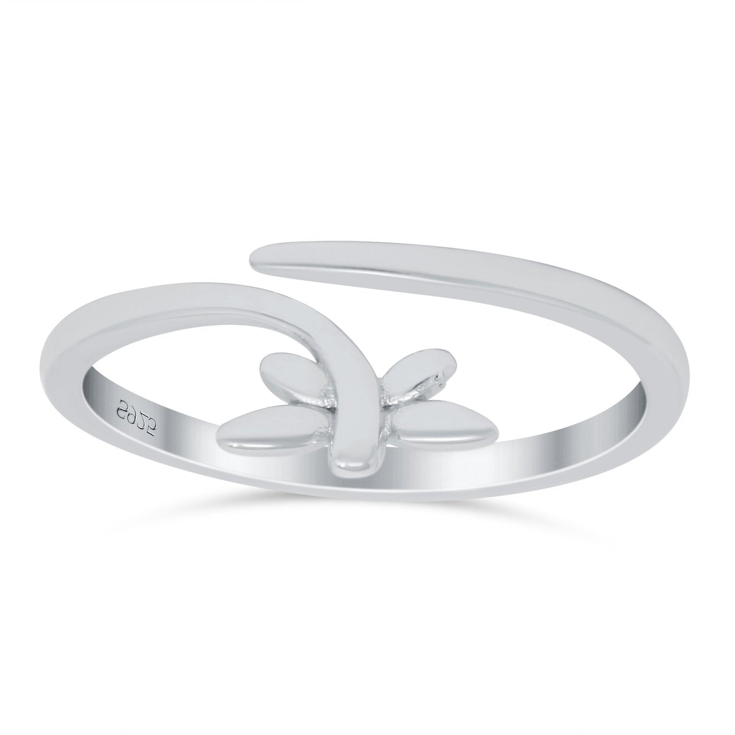 Dragonfly Band Oxidized Thumb Ring (7mm)