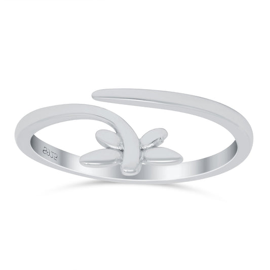 Dragonfly Band Oxidized Thumb Ring (7mm)