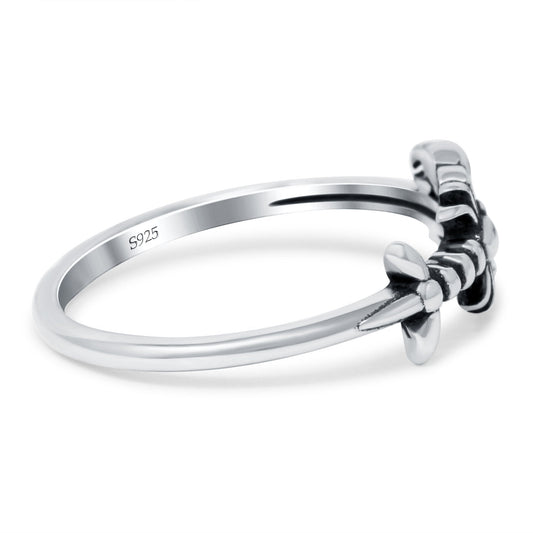 Lobster Band Oxidized Thumb Ring (6mm)