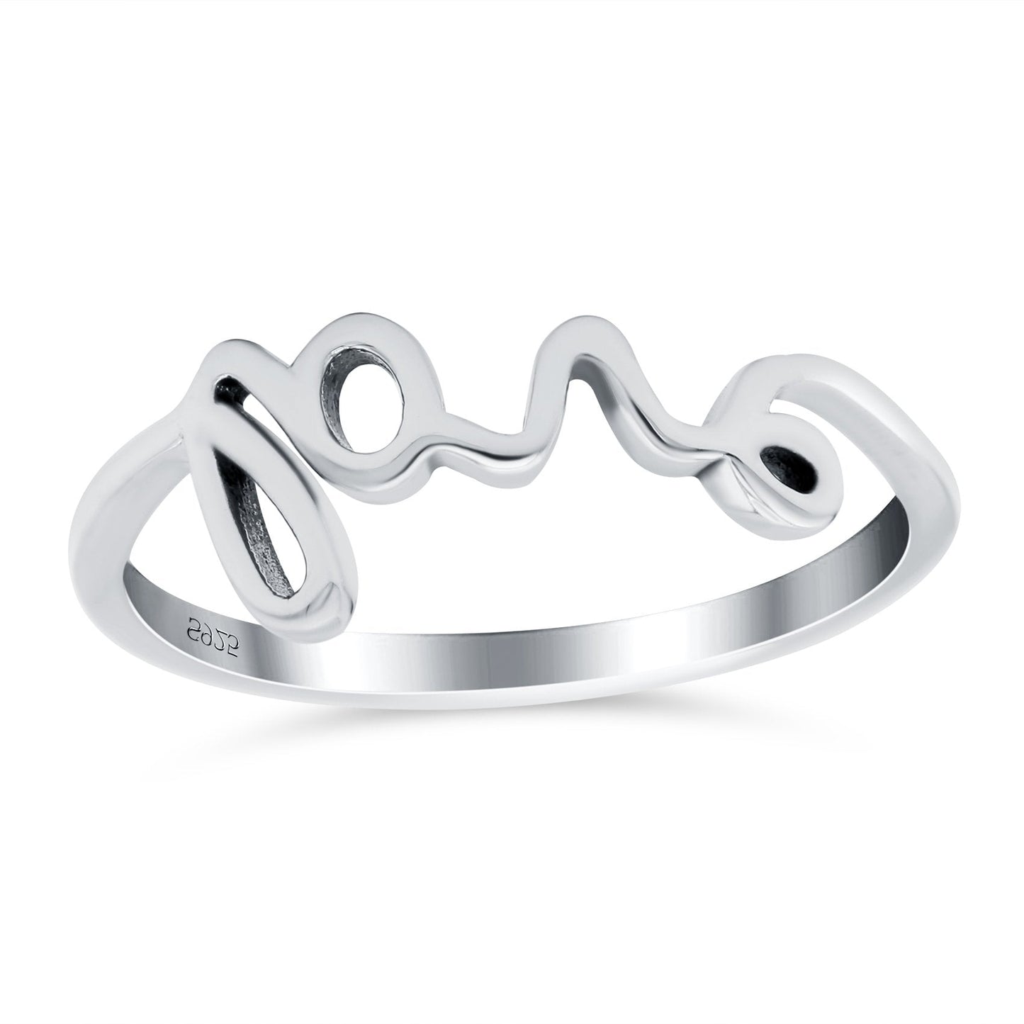 Love Band Oxidized Thumb Ring (7.5mm)