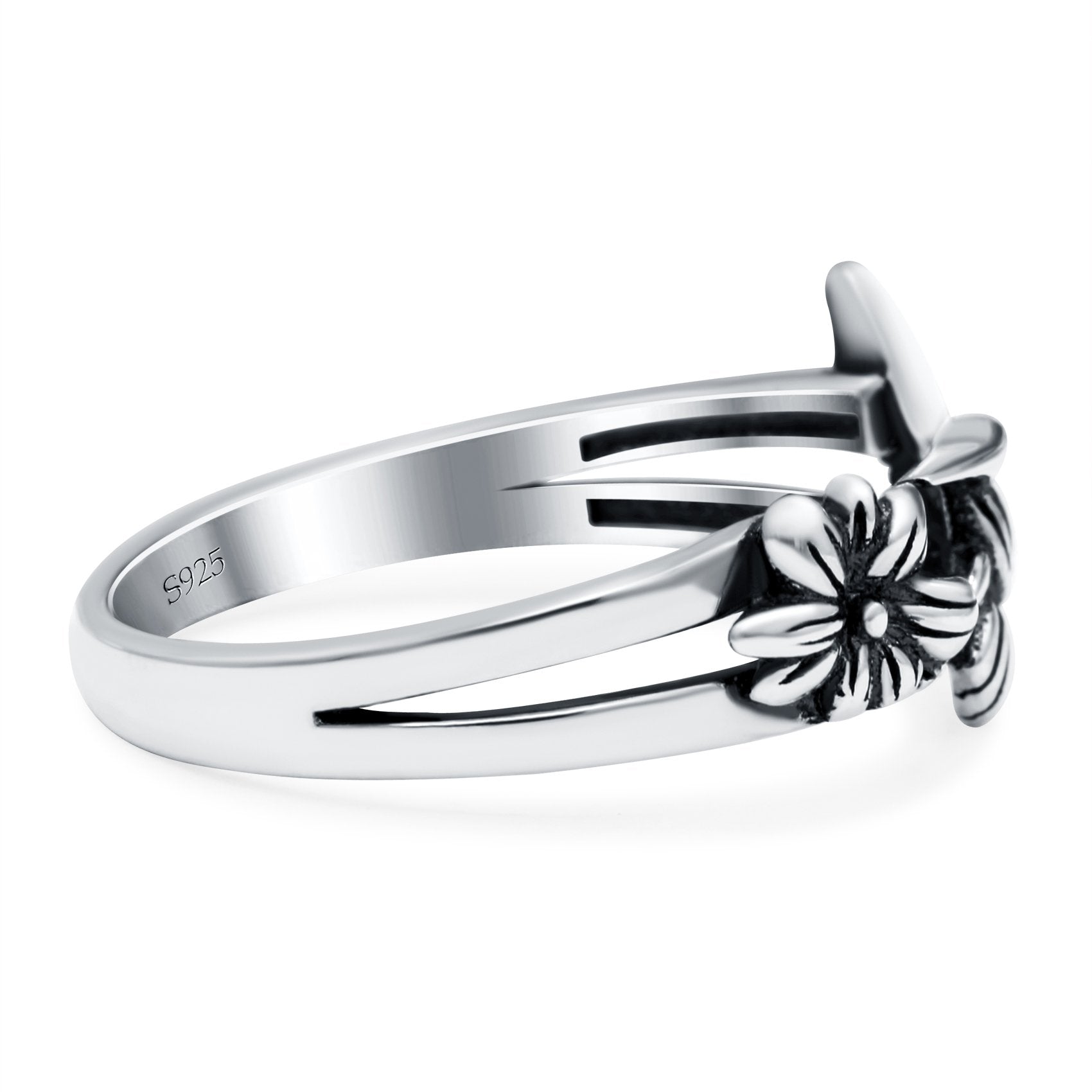 Flower Hummingbird Ring