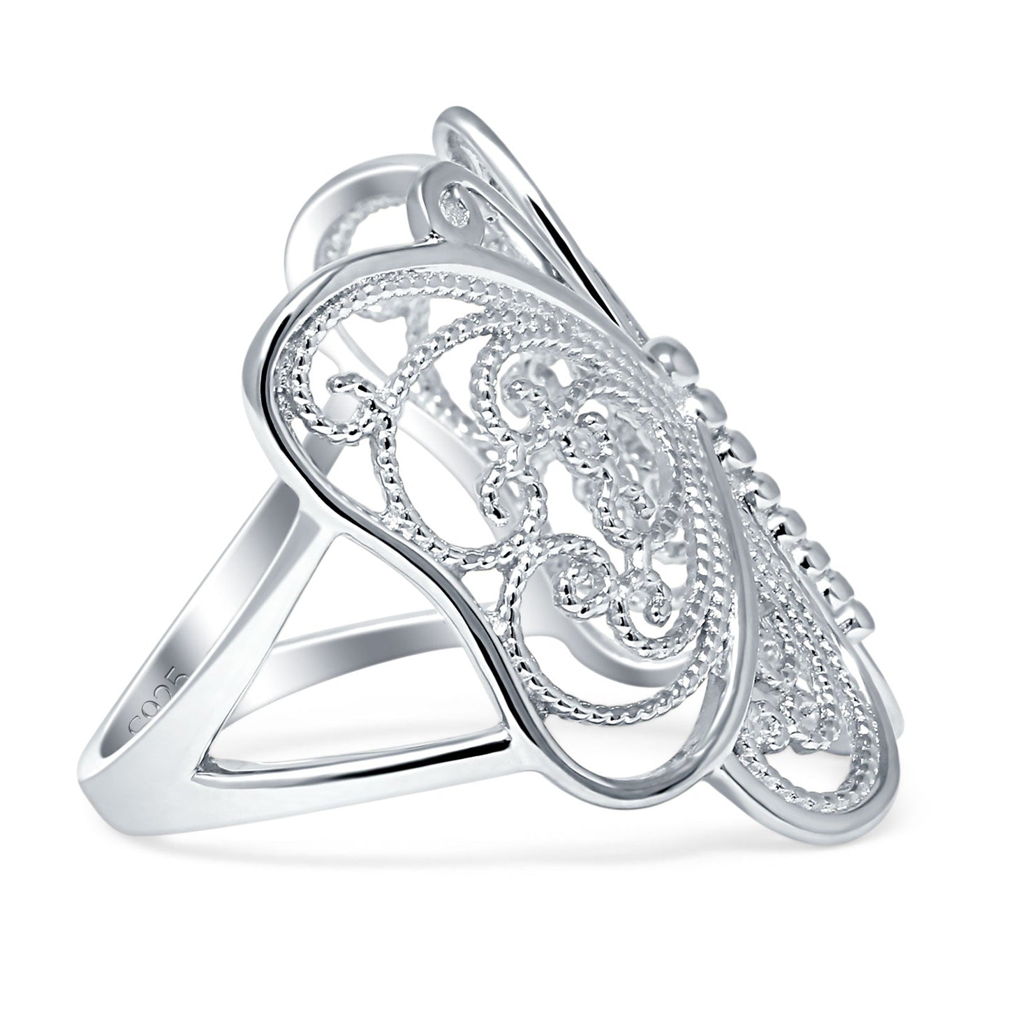 Filigree Design Butterfly Fashion Ring