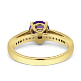Round Vintage Style Gold Ring
