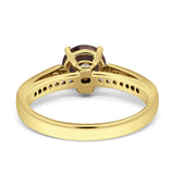 Round Vintage Style Gold Ring