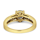 Round Princess Cut Gold Ring