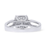 Cushion Halo Split Shank Diamond Ring