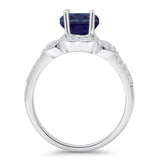 Oval Halo Split Shank Diamond Ring