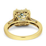 Princess Cut Halo Tapered Ring