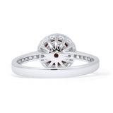 Round Halo Diamond Gold Ring