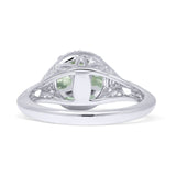 Round Halo Filigree Diamond Gold Ring
