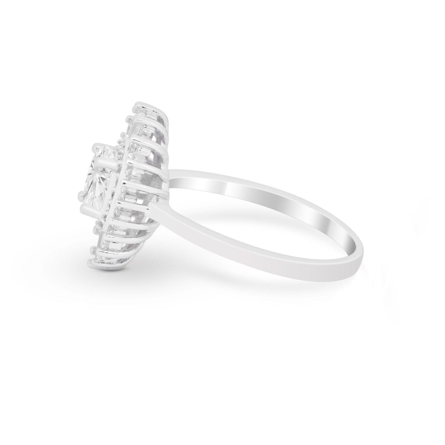 Art Deco Baguette Simulated CZ Wedding Bridal Ring