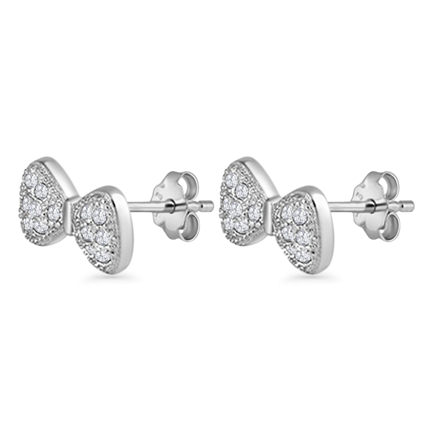 Ribbon Bow Stud Earrings