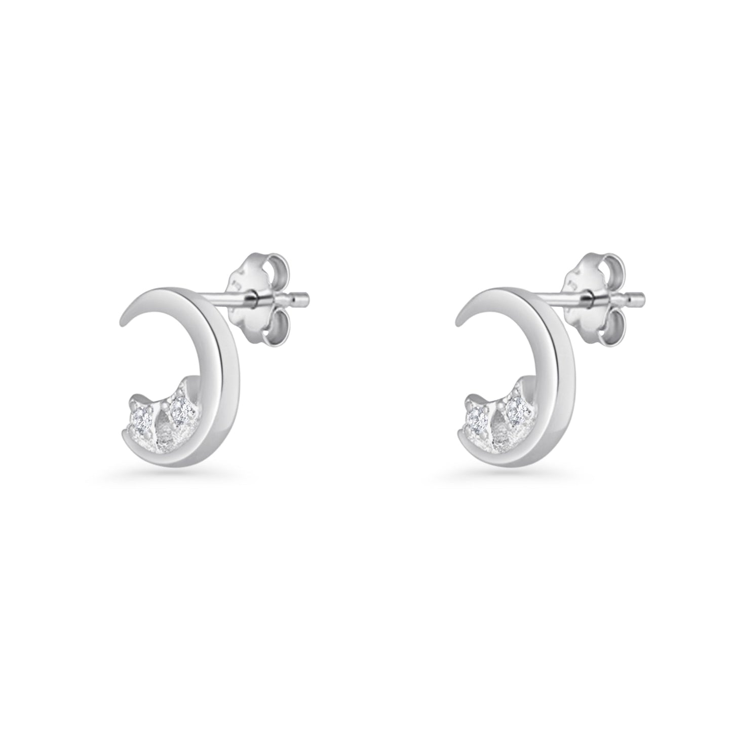 Moon & Star Stud Earrings