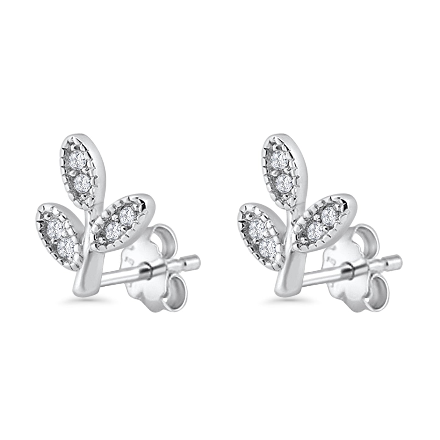 Branch Leaves Stud Earring