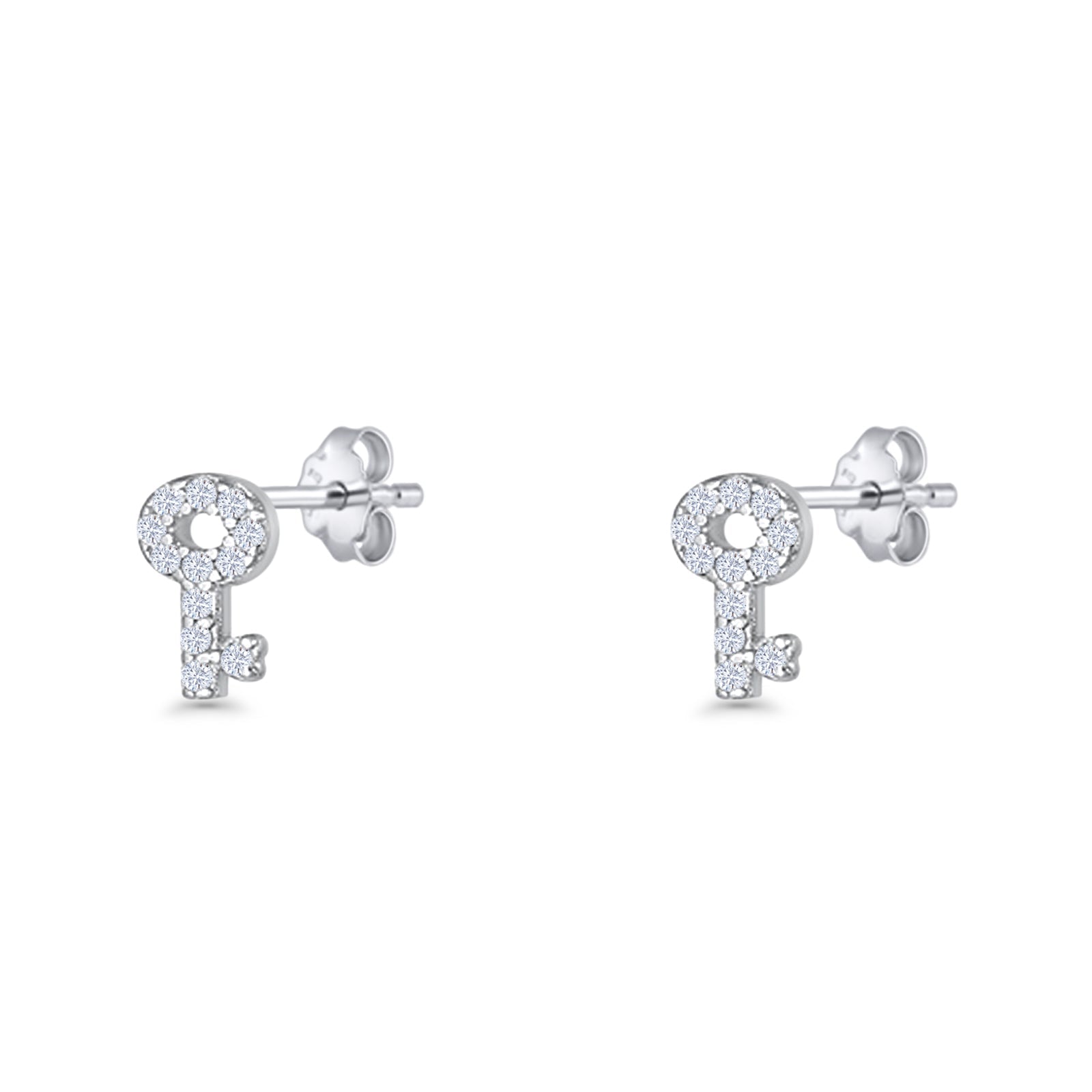 Lock & Key Stud Earrings