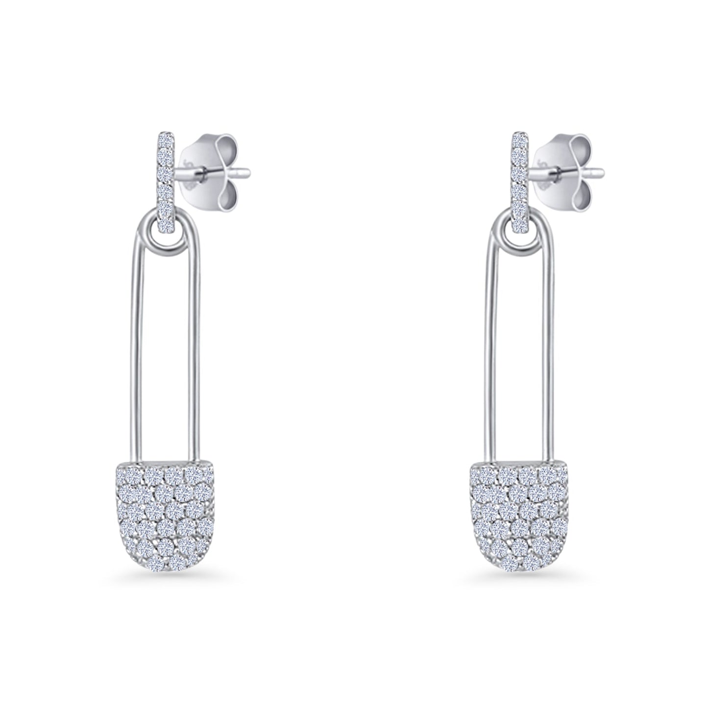 Safety Pin Stud Earrings