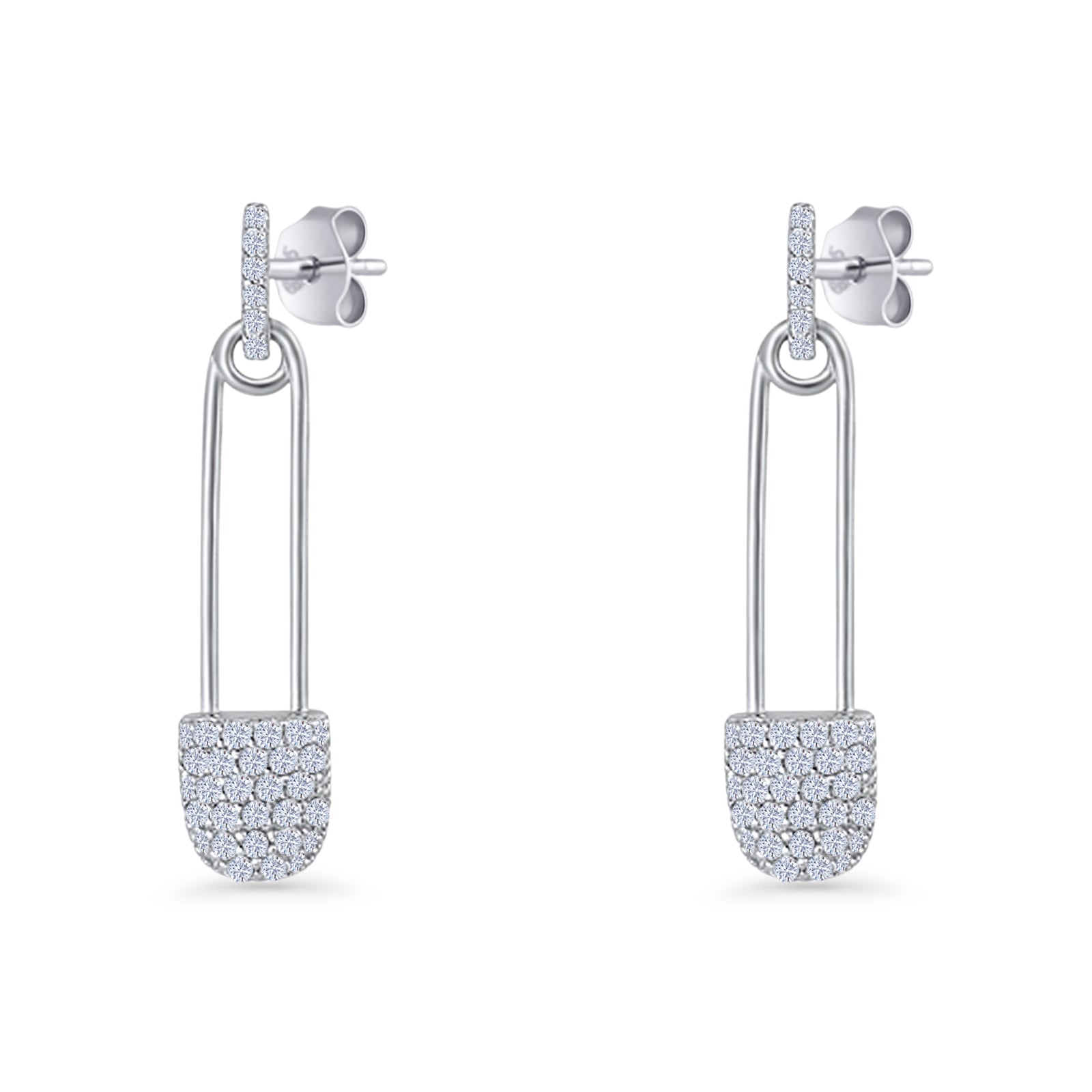 Safety Pin Stud Earrings