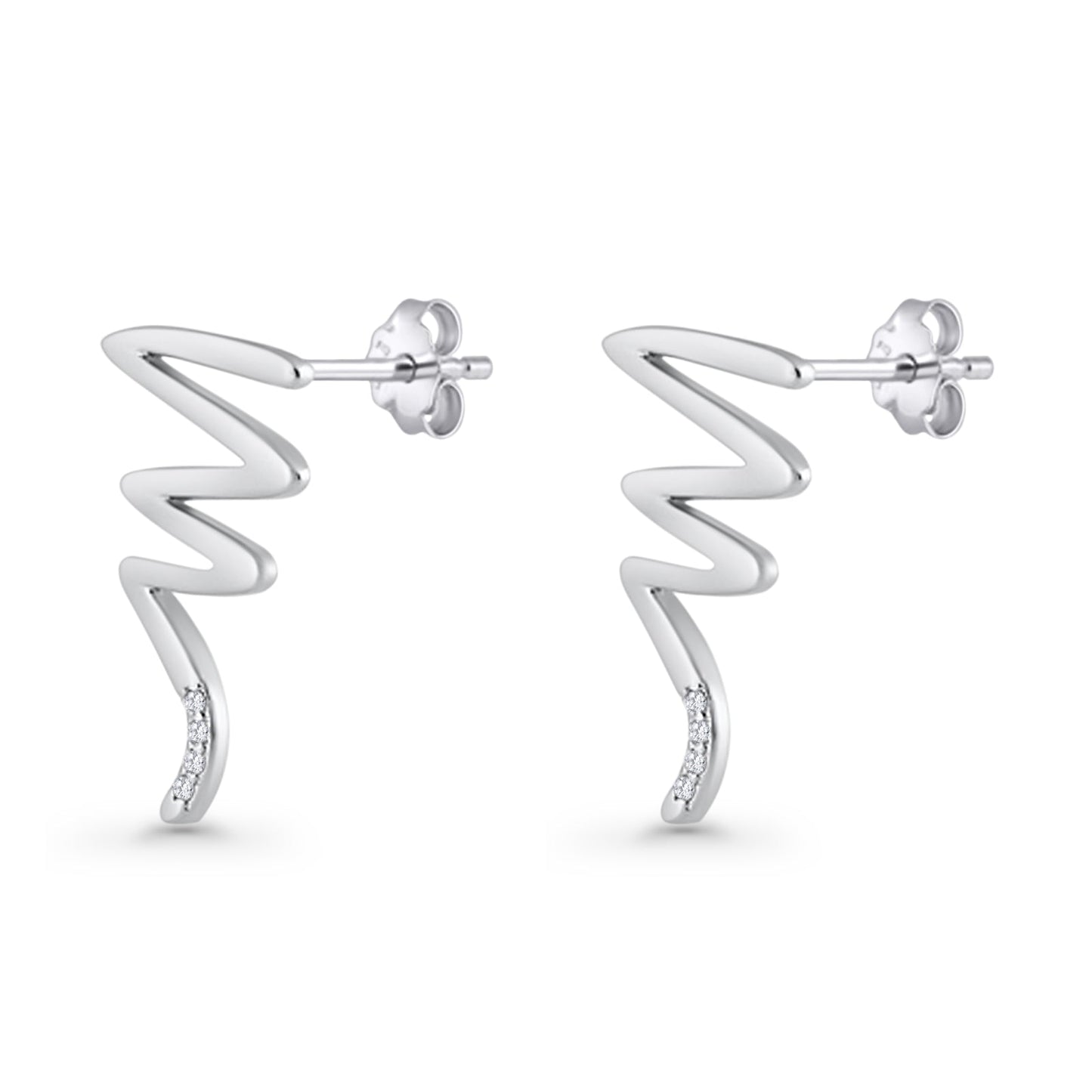 Zig Zag Stud Earrings