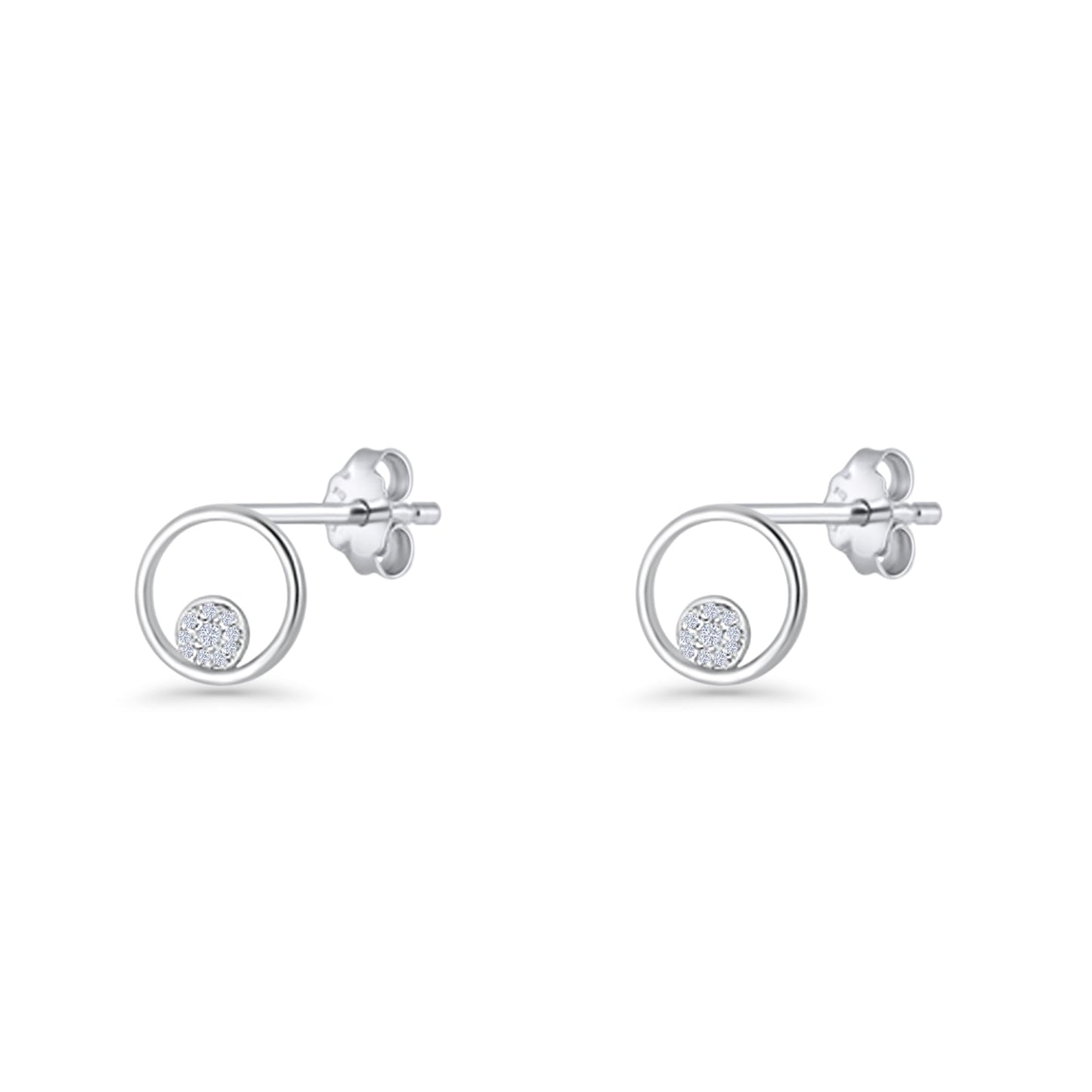 Cluster CZ Stud Earrings