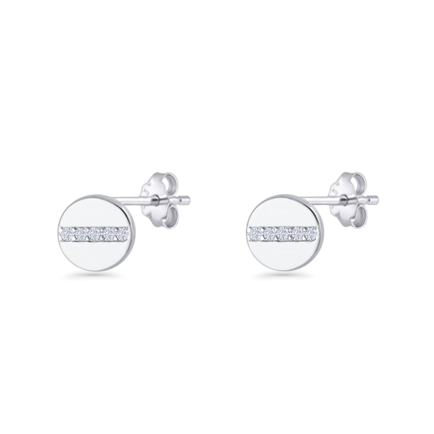 Button Stud Earrings