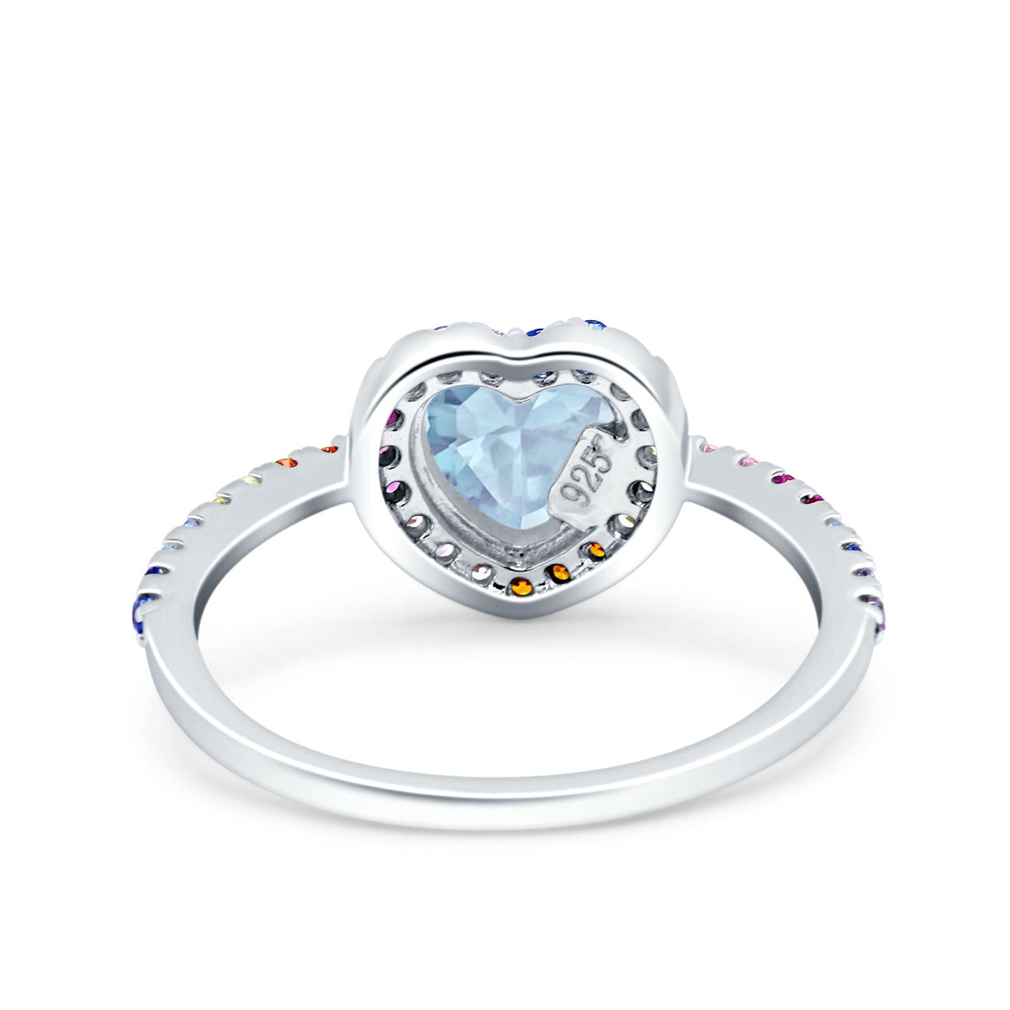 Heart Art Deco Engagement Ring