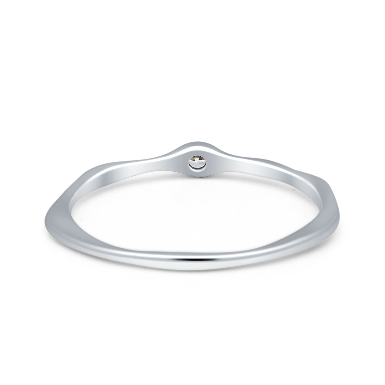 Round CZ Solitaire Ring