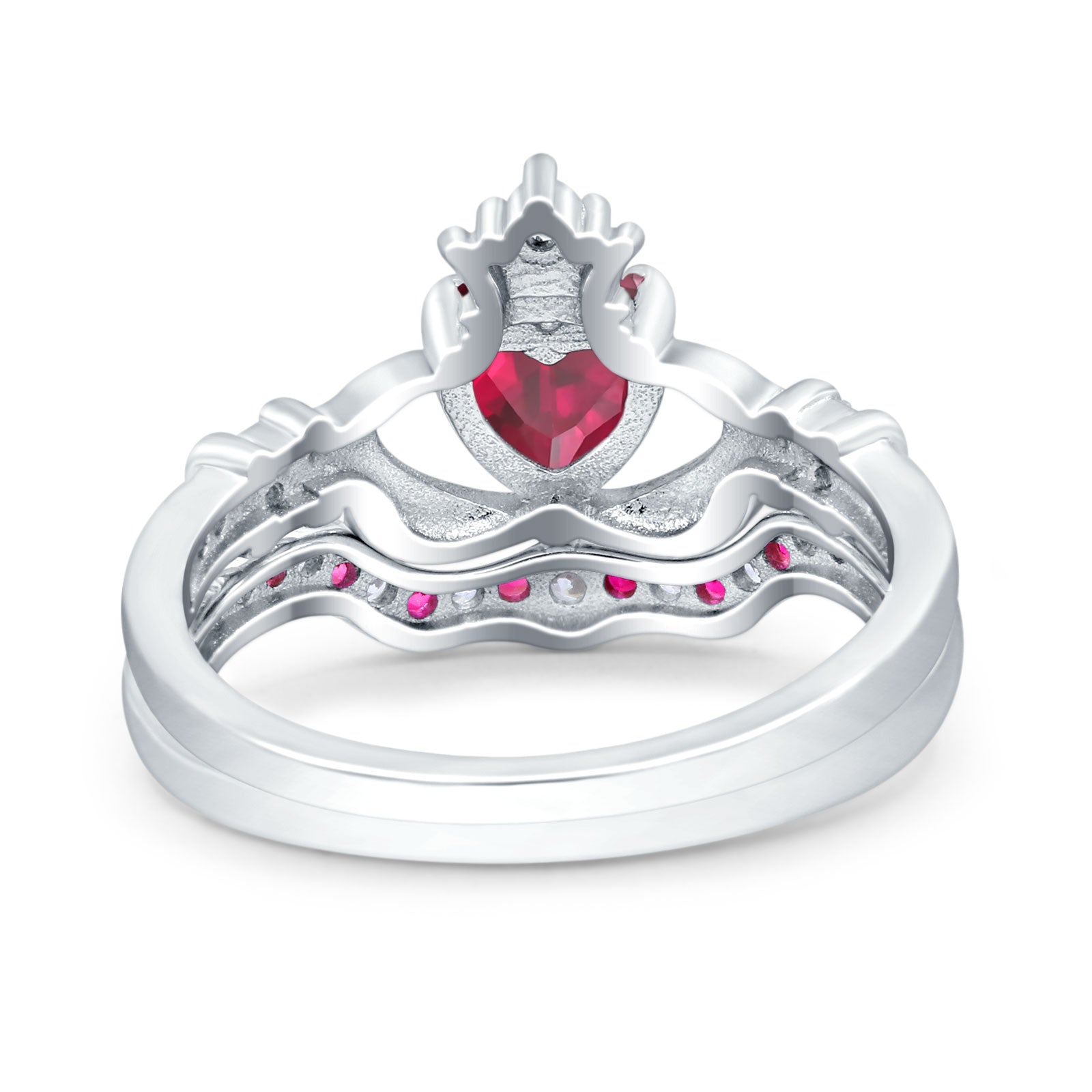 claddagh wedding ring set