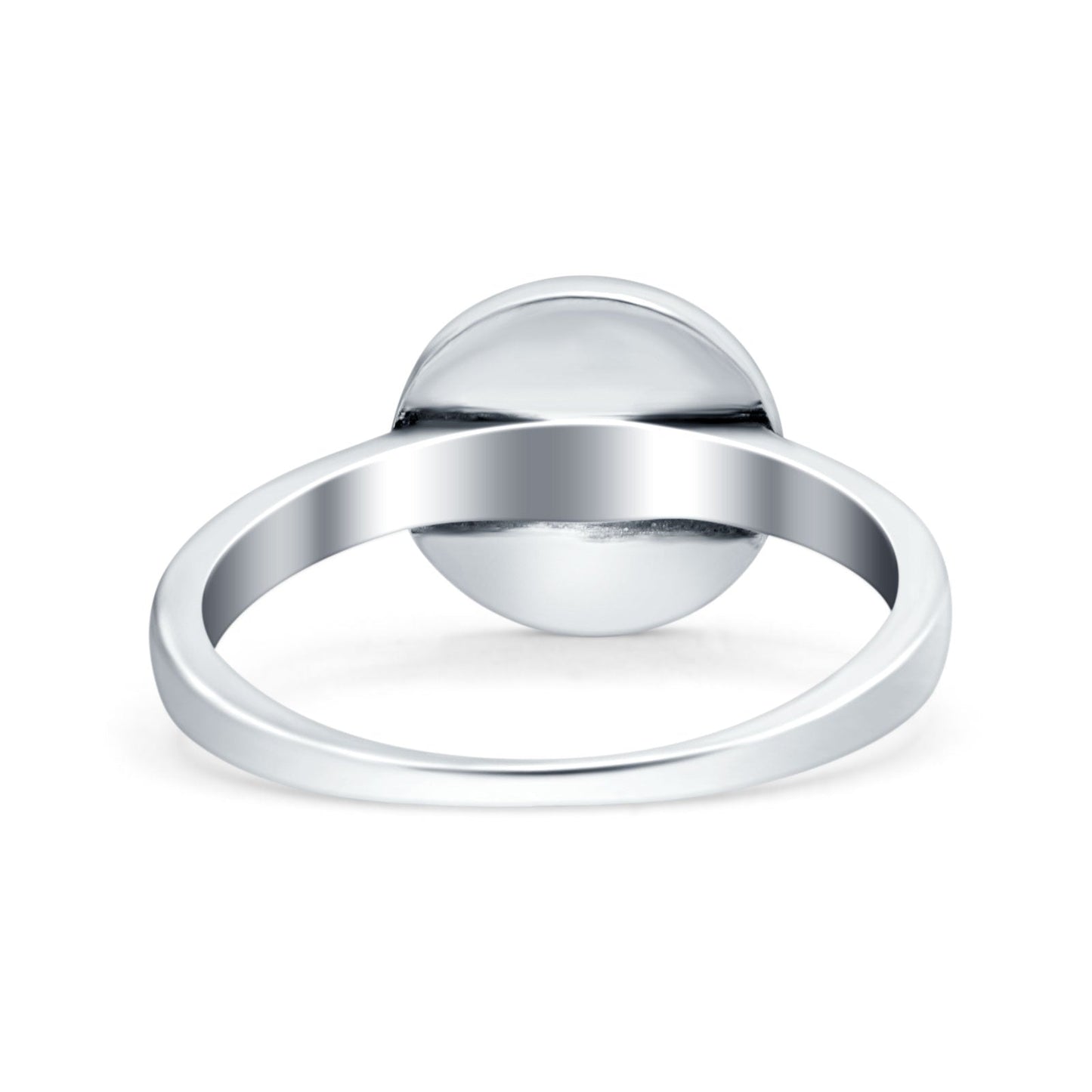 Moon and Stars Oxidized Band Thumb Ring (10mm)